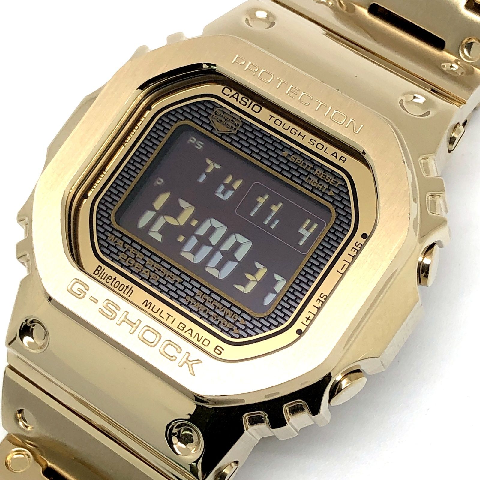  G SHOCK ジーショック GMW B 5000 GD 9 フルメタル ゴールド 電波ソーラー Bluetooth搭載 モバイルリンク LEDバックライト 腕時計(デジタル) 時計