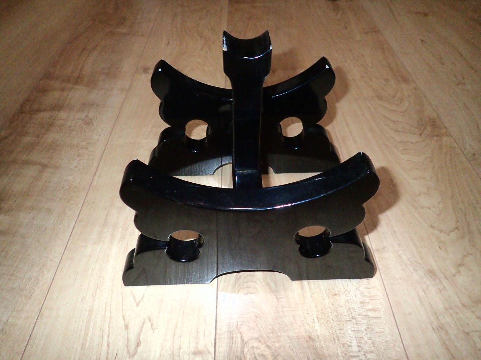 黒漆塗り 和楽器 小鼓 鼓 つづみの飾り台