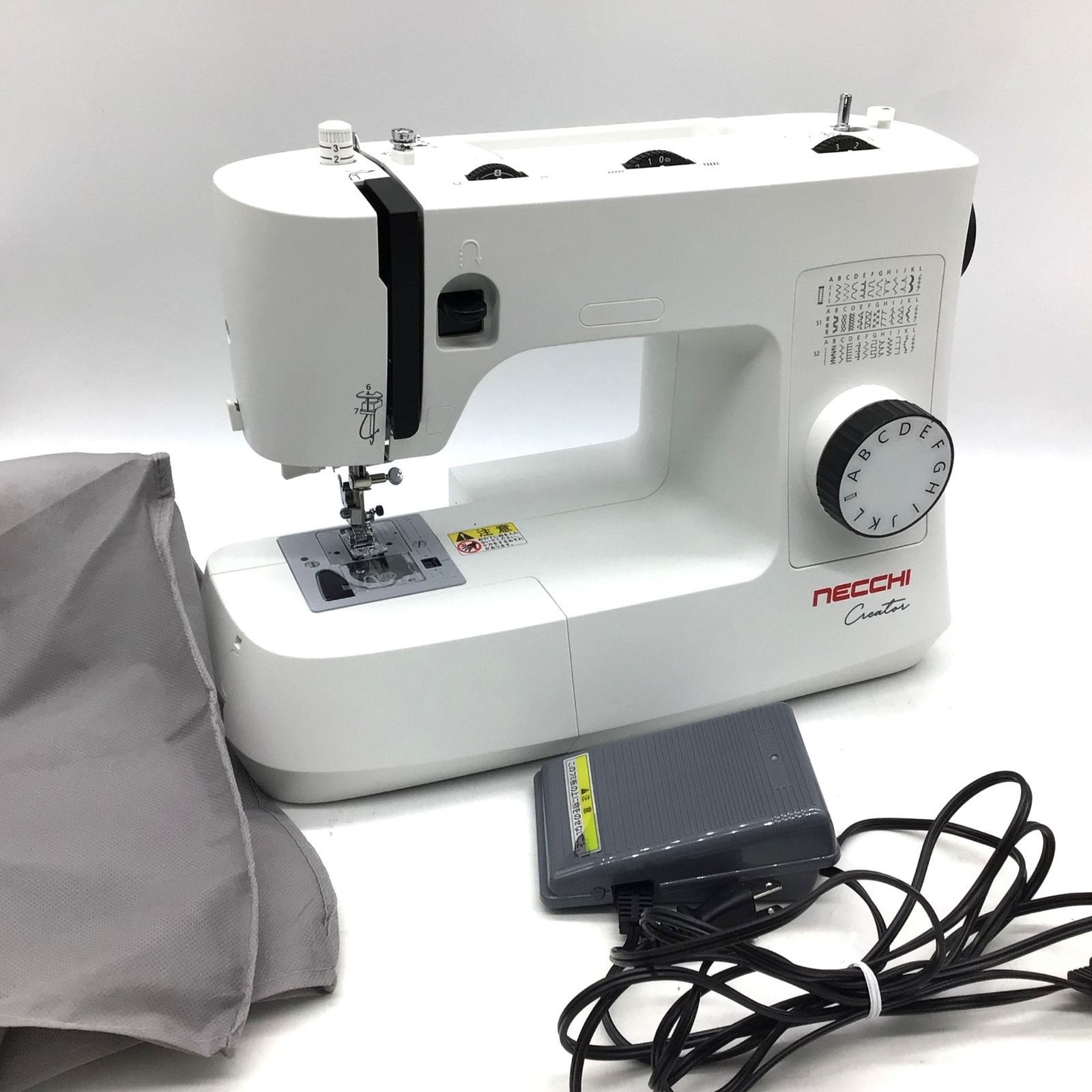 10474 NECCHI ネッキ C 35 家庭用ミシン フットコントローラー付き 製 デニム 革対応 強力DCモーター 箱 説明書なし