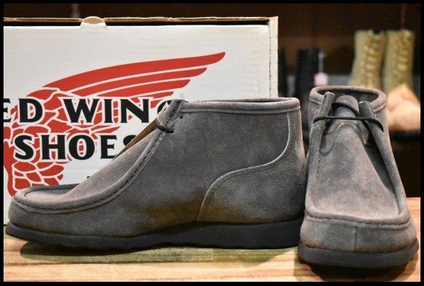 8 EEE DEAD BEAMS別注 01年 レッドウィング 8892 ワラビー スエード グレー 灰色 短靴 レースアップ ブーツ redwing FJ 092