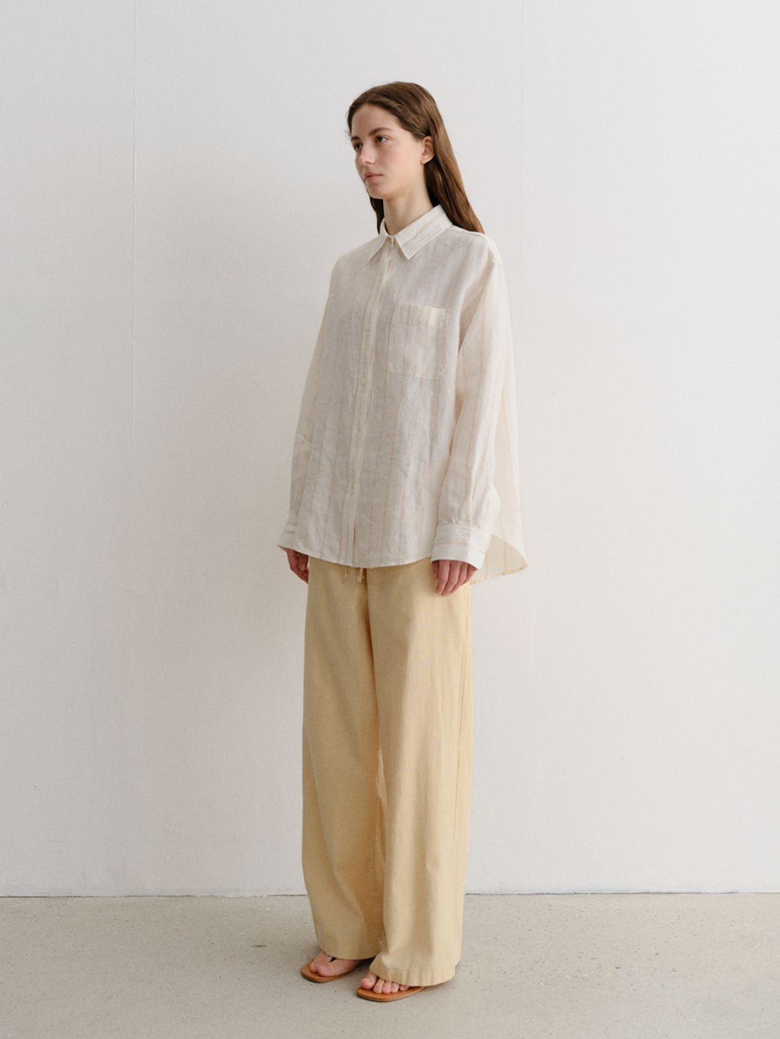  AREYOU SEOUL アユソウル STRIPE LINEN SHIRT 長袖 シャツ ブラウス