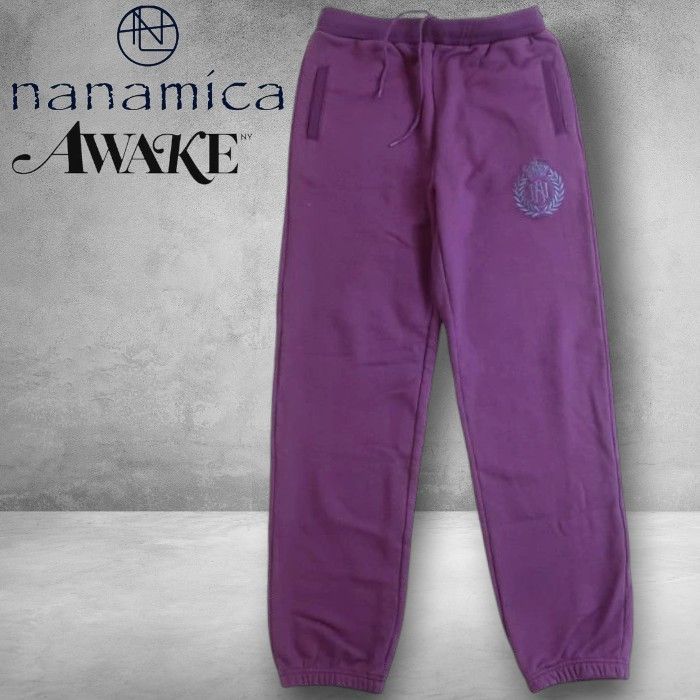 nanamica Awake ナナミカ アウェイク Sweat Pants ロゴ刺繍 コットン スウェットパンツ SUHS215 定2.9万 パープル 059 30309k06