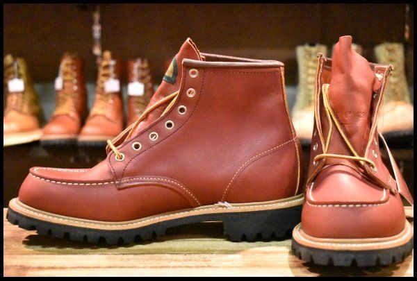 9.5 D DEAD 半円犬タグ 98年 レッドウィング 8175 ビブラム アイリッシュセッター 赤茶 モックトゥ 編み上げ ブーツ redwing FJ 471