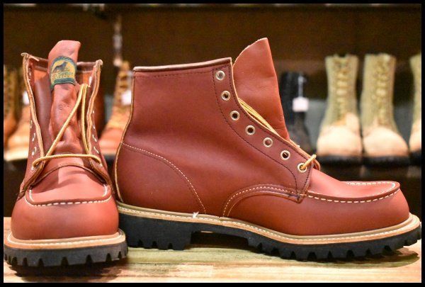 9.5D DEAD 半円犬タグ 98年 レッドウィング 8175 ビブラム アイリッシュセッター 赤茶 モックトゥ 編み上げ ブーツ redwing HOPESMORE FJ471
