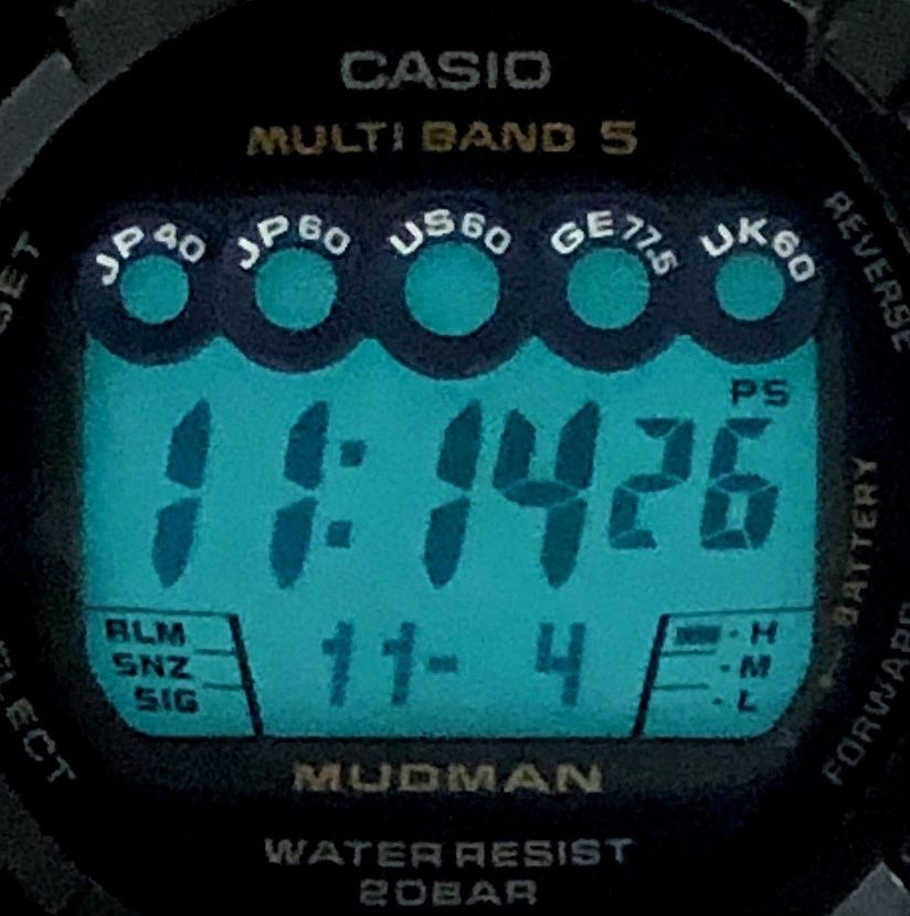  G SHOCK ジーショック GW 9025 C 1 MUDMAN マッドマン Gショック25周年記念 マスターブルー 電波ソーラー 2007年 発売 腕時計(デジタル) 時計