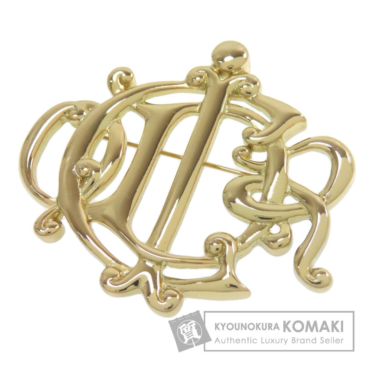 CHRISTIAN DIOR クリスチャンディオール ロゴ ブローチ 金属製