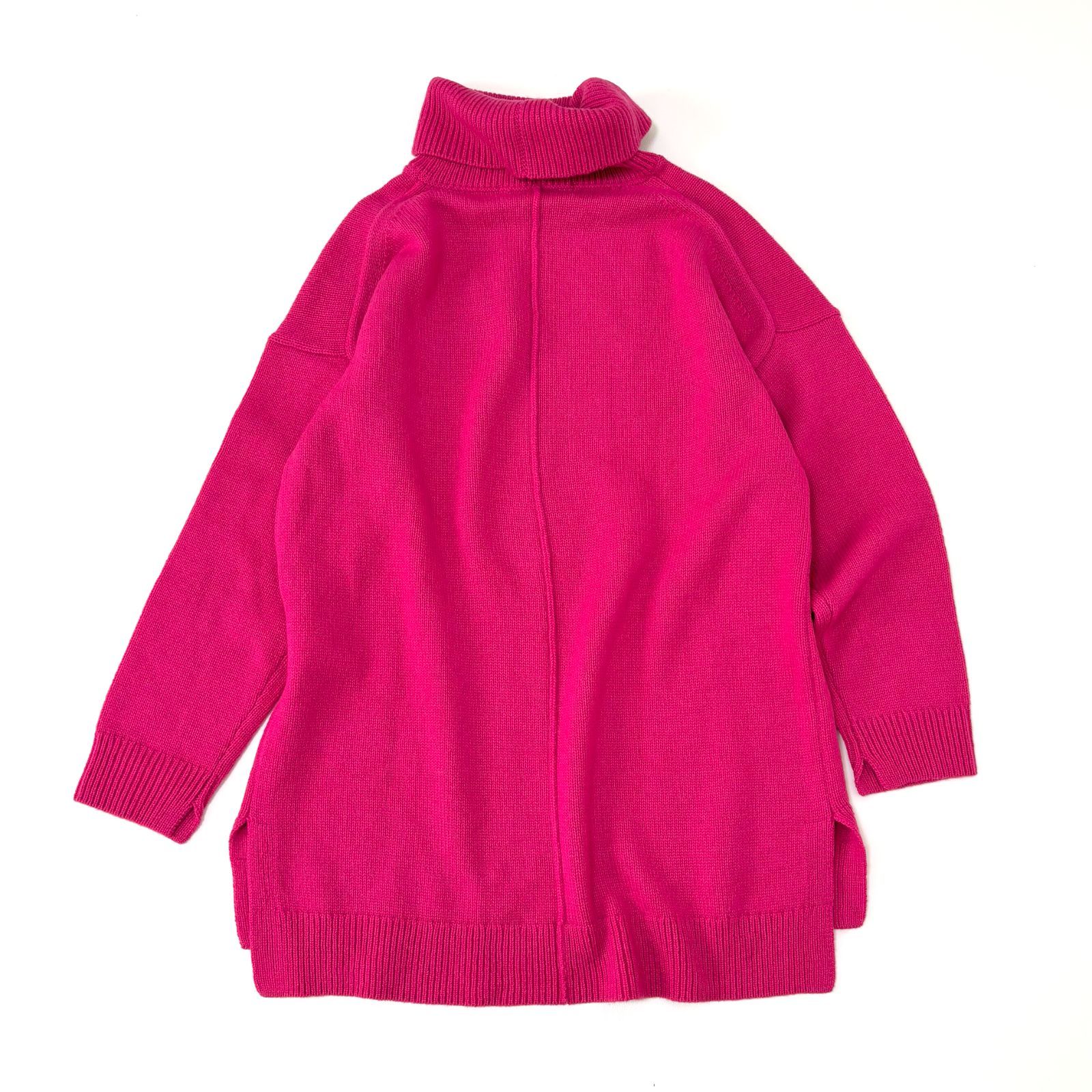 未使用 自由区(38)カシミヤメリノウールニット　パープル　PAPI FABIO 未使用 自由区(38)カシミヤメリノウールニット パープル PAPI FABIO