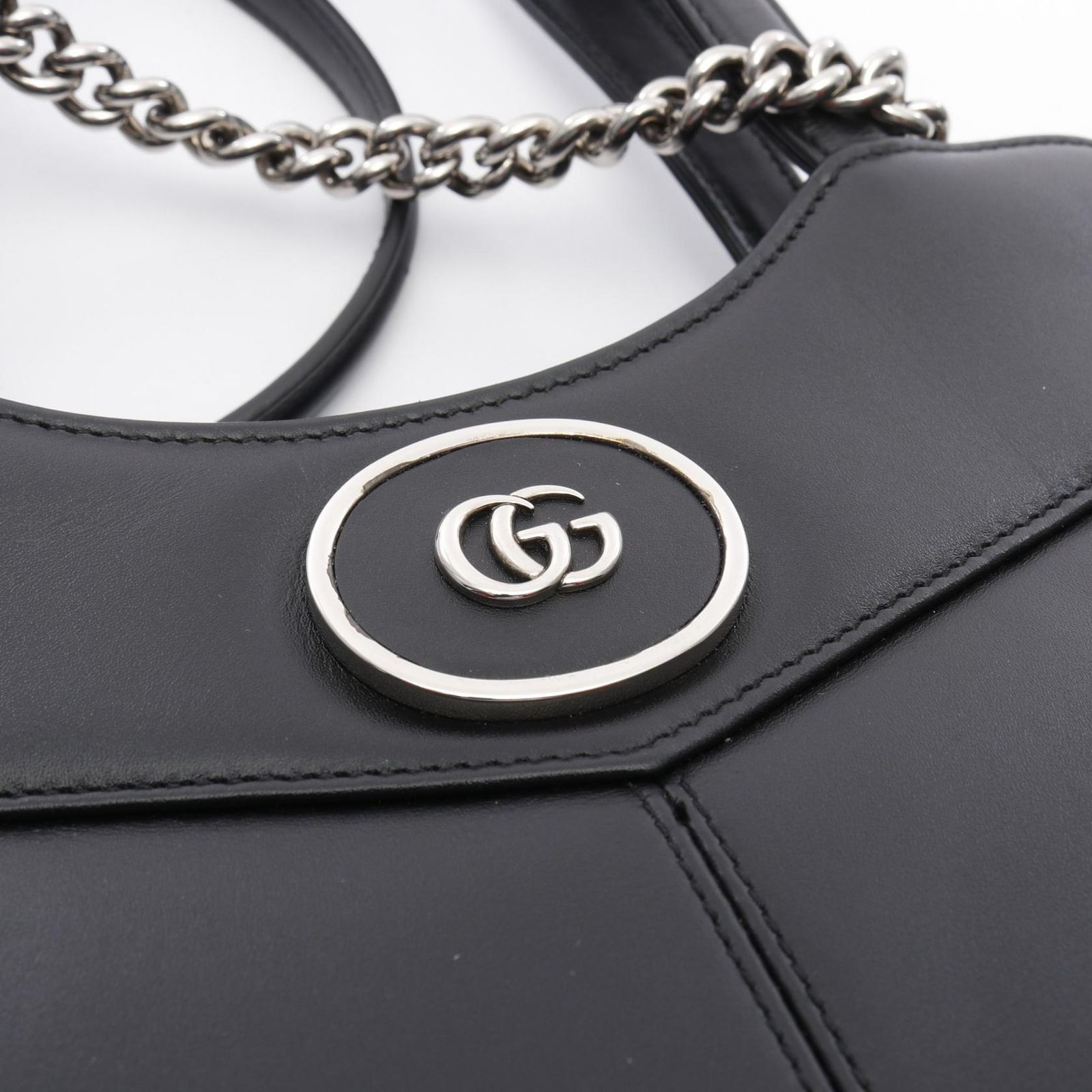 グッチ GUCCI ハンドバッグ PETITE GG 745918 ブラック レザー プチGG