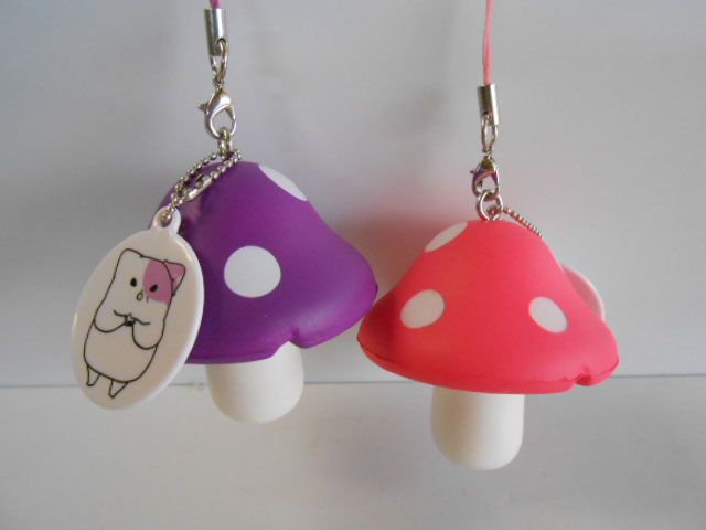 ♯Kti17AF きのこいぬ ショップ きのこ スクイーズ ストラップ 人気4種