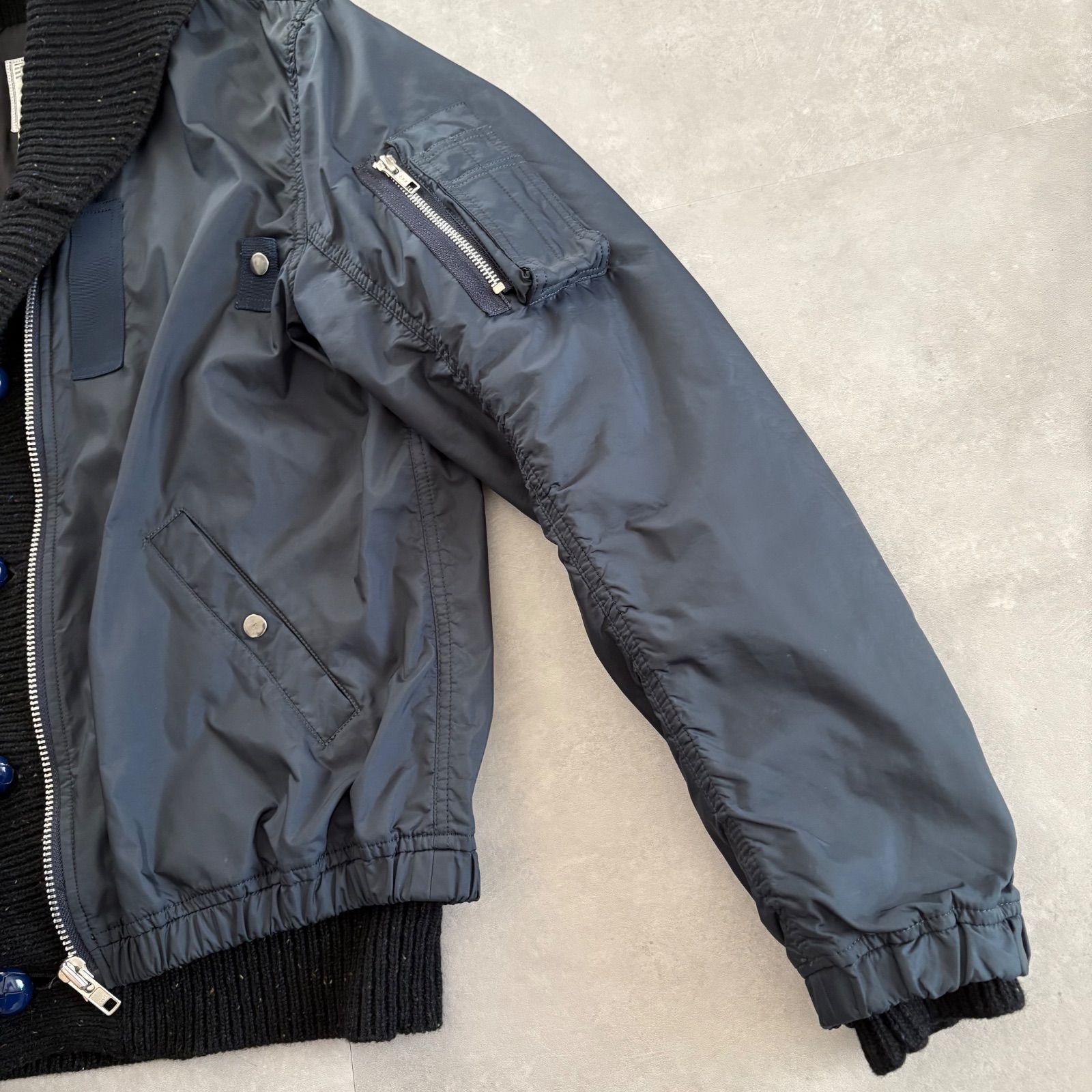 sacai サカイ ドッキングフライトジャケット 再構築 アンゴラ混 日本製