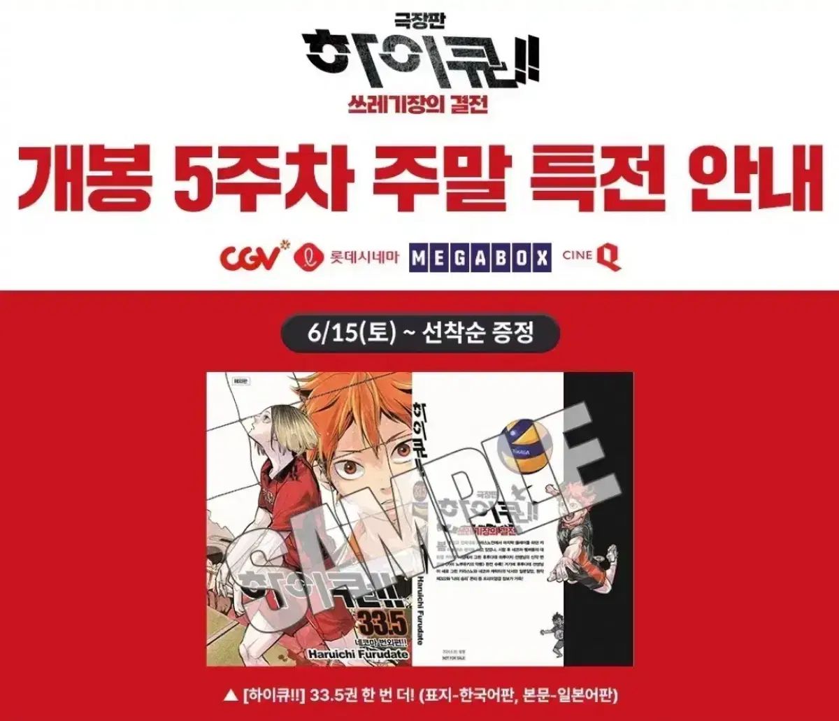 決戦 ハイキュー 33 5巻 劇場版 特典 日本語版 漫画