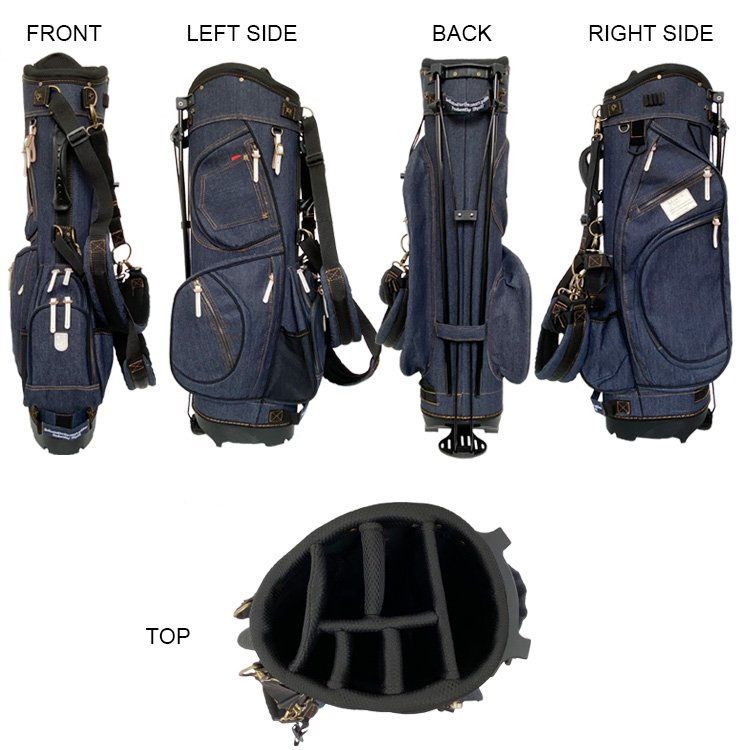 値下【限定カラー】ラヘラ ゴルフ L-510 デニム スタンド キャディバッグ 2206-lmvs.jpg
