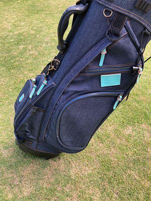 限定カラー ラヘラ ゴルフ L-510 デニム スタンド キャディバッグ