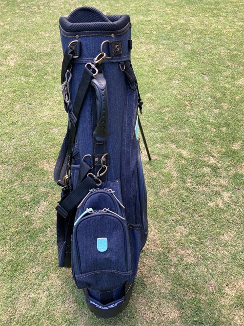 限定カラー ラヘラ ゴルフ L-510 デニム スタンド キャディバッグ