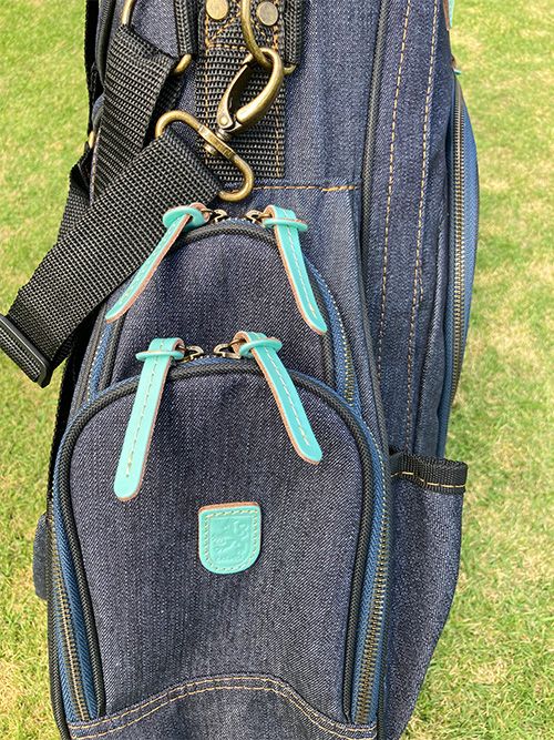 限定カラー ラヘラ ゴルフ L-510 デニム スタンド キャディバッグ