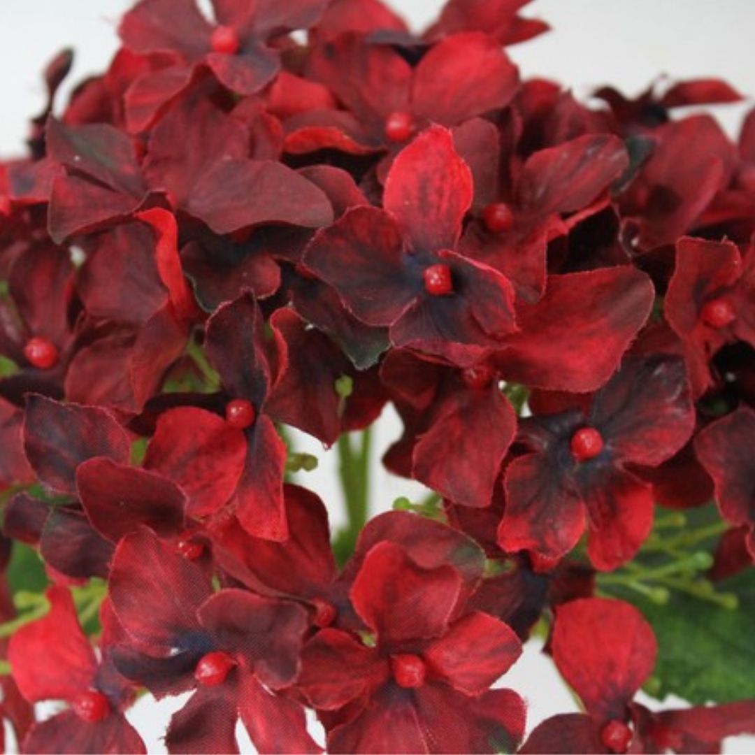 造花 ハイドレンジア RED アーティフィシャルフラワー フラワーアレンジメント リース作り フラワーインテリア