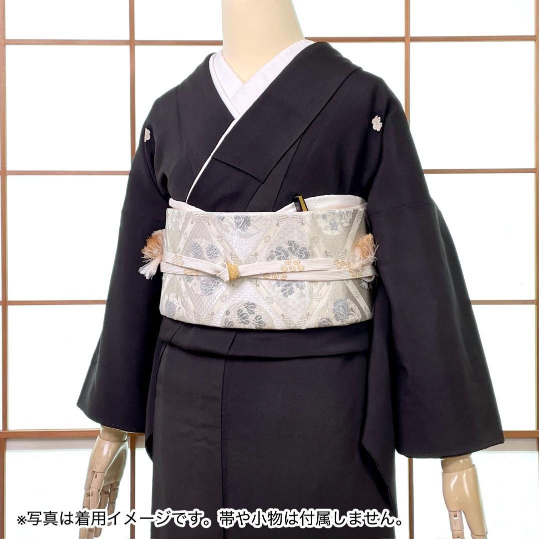 黒留袖 正絹 刺繡 金銀彩 松 紅葉 着物 kimonolove アンティーク品 オゾン消臭サービス A-0325