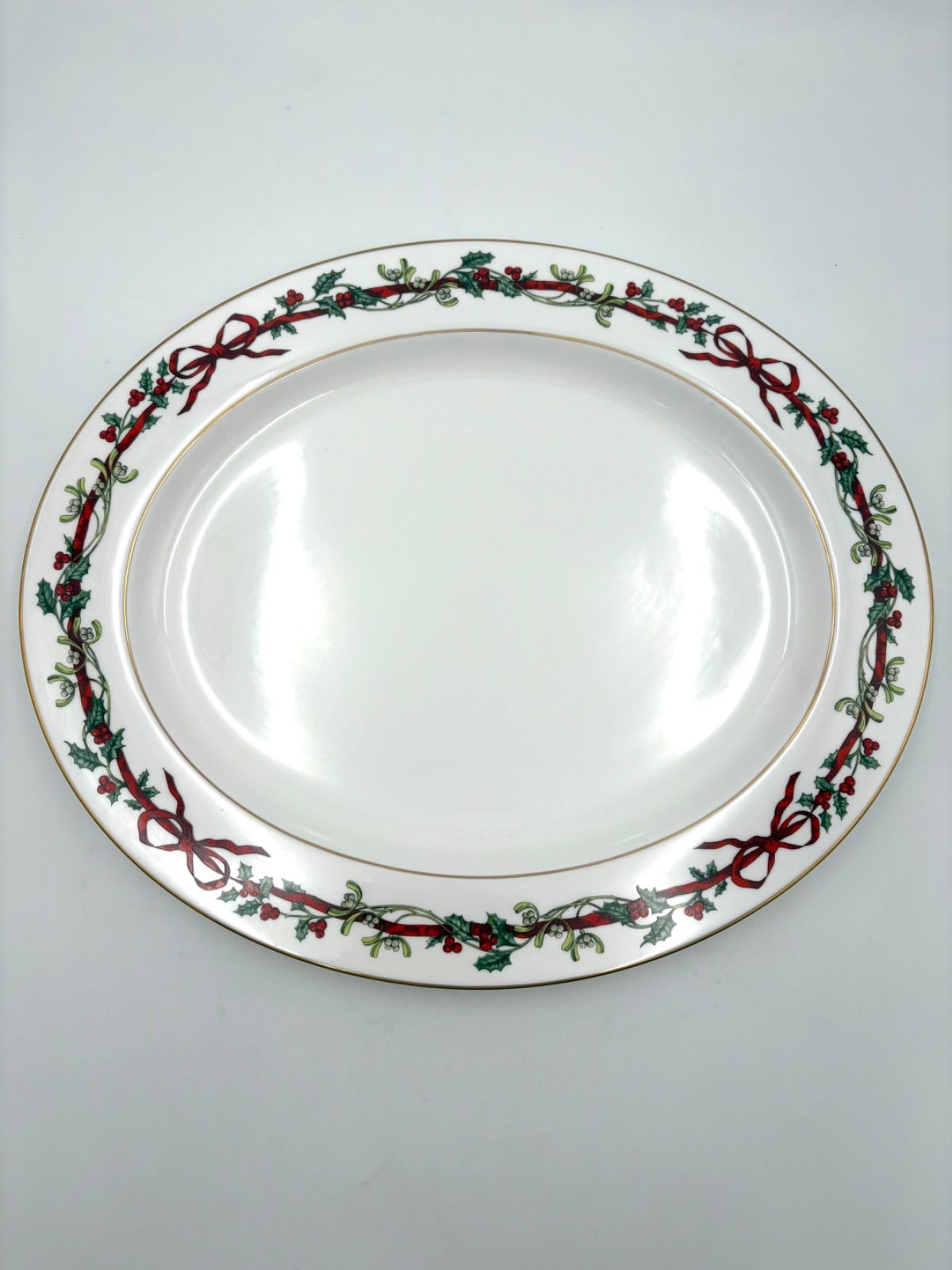 ROYAL WORCESTER HOLLY RIBBONS ロイヤルウースター ホリーリボン 39.5cm ケーキプレート オーバルプレート クリスマス 大皿 WWW_OPDRERGINERDOGAN_COM