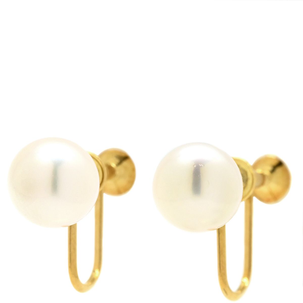 ミキモト MIKIMOTO イヤリング K18YG パール パールホワイト×イエローゴールド Au750 18K 18金 イエローゴールド パール 真珠 箱