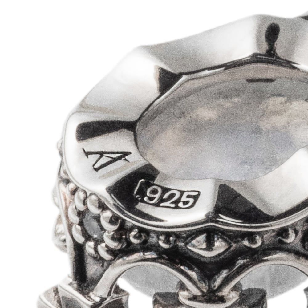 オーバルクラウンペンダント ブルームーンストーン