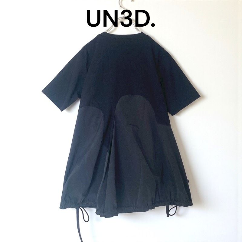 UN3D. アンスリード ウェーブラインTシャツ ブラック