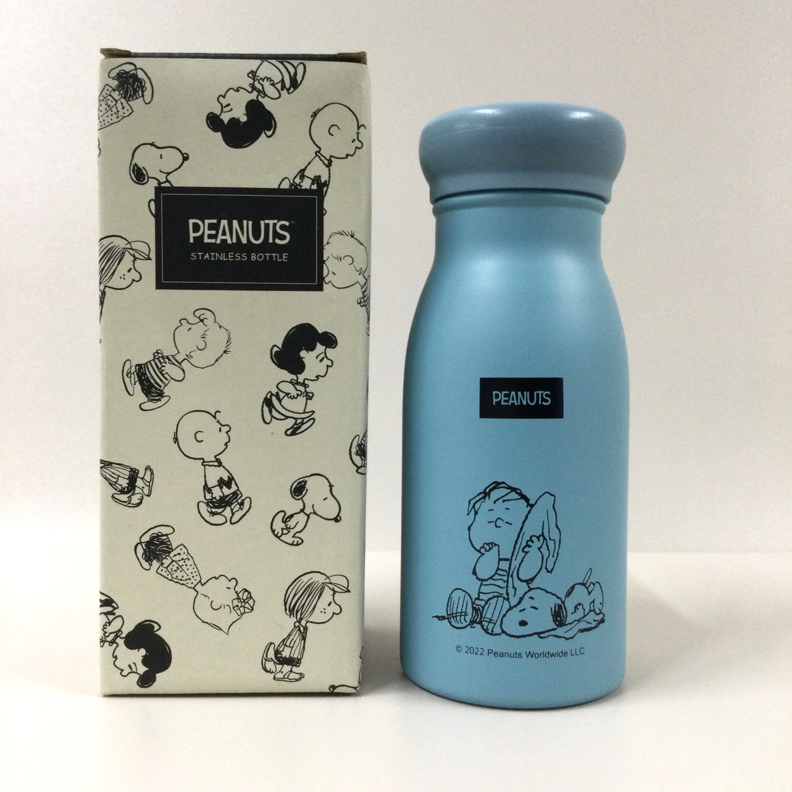 l087【新品・未使用】スヌーピー ステンレスボトル 200㎖ ブルー