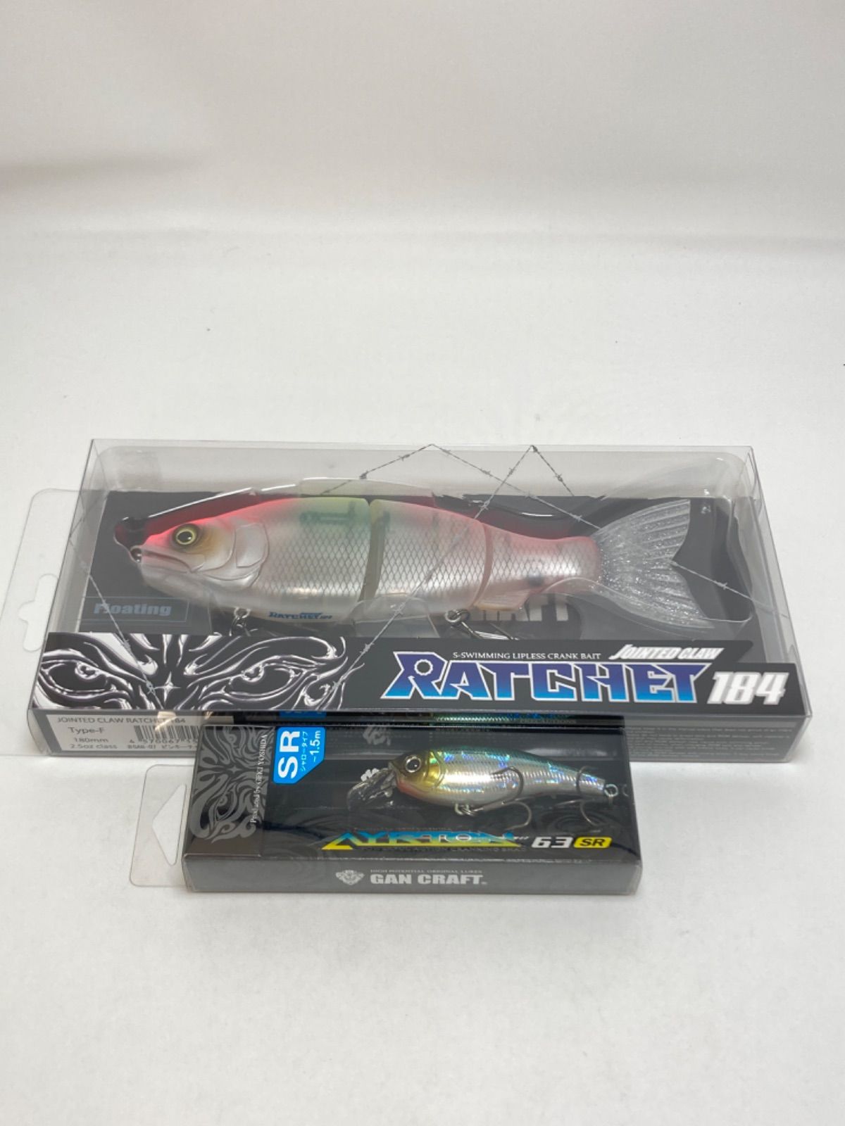 GAN CRAFT ジョインテッドクロー RATCHET 184 AYRTON 63SR ルアー 2点セット