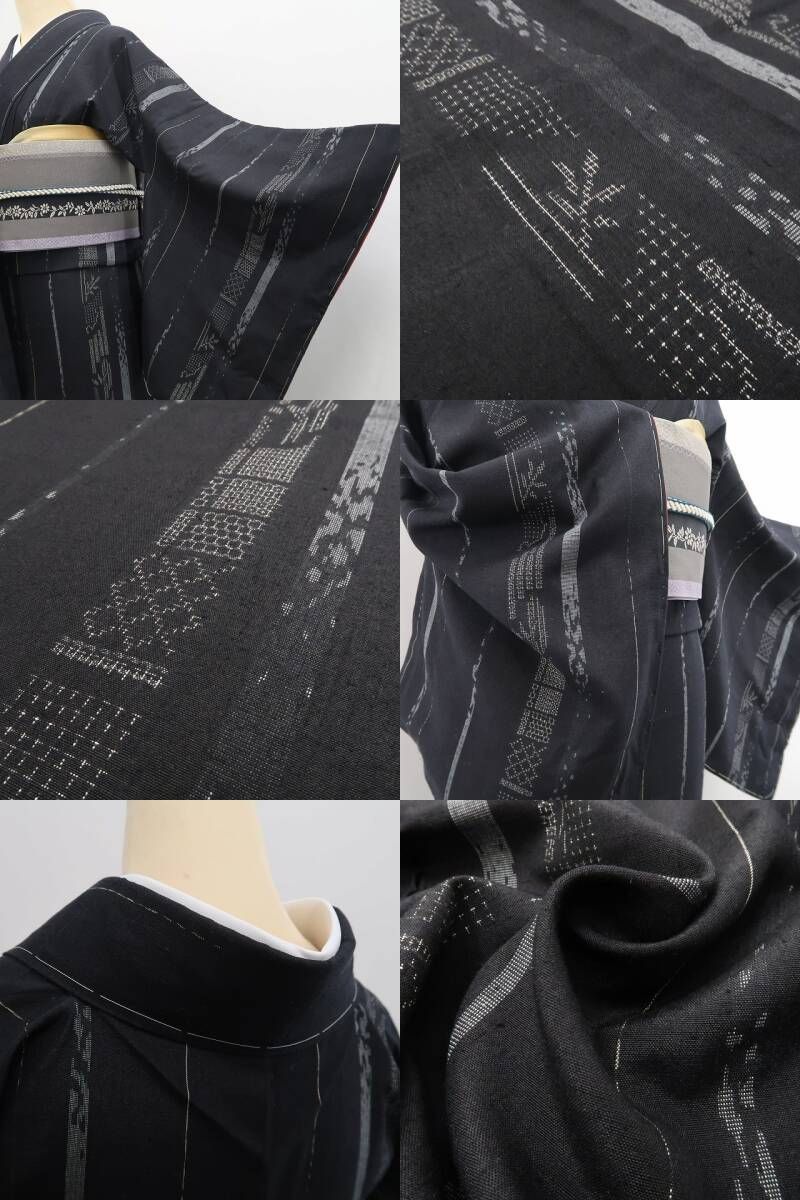  ❁tomihisa❁ 着物 正絹 心尽くして貴女に捧ぐいと美しき紬の物語 仕付け糸付 結城紬 7130 紬 着物