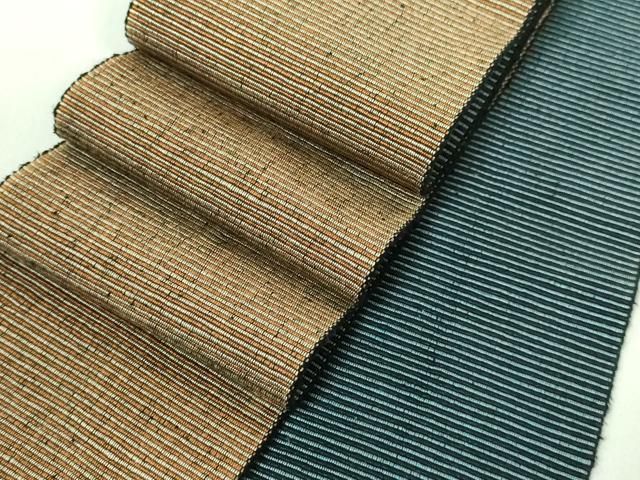 平和屋着物 上 男性 両面 角帯 紬地 DZAB0918kh5