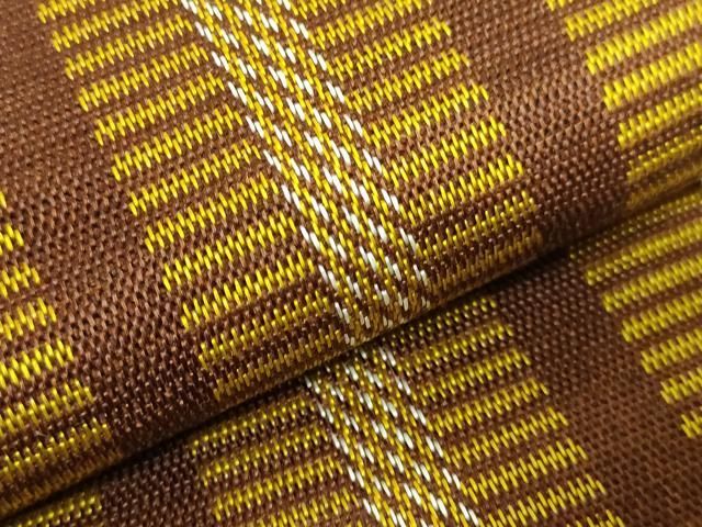 平和屋着物□極上 男性 本場黄八丈 紬 角帯 間道 逸品 DZAB0919kh5 平和 