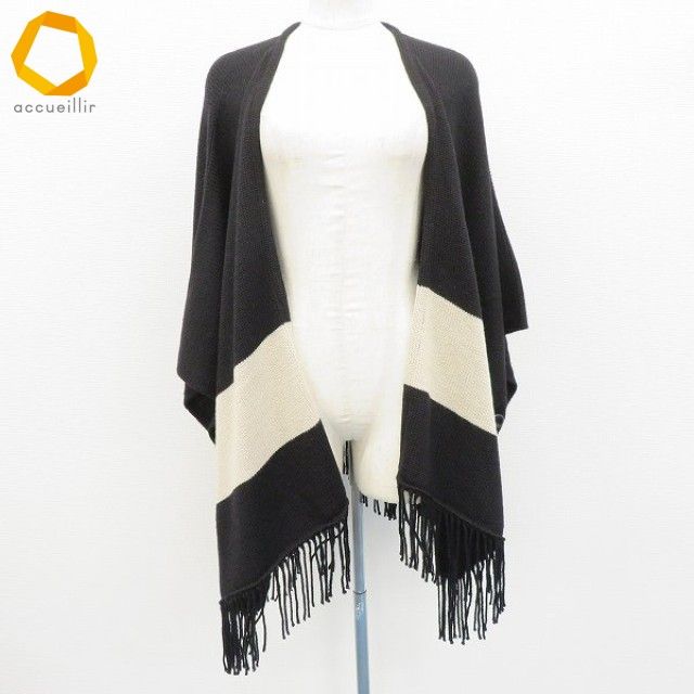 インゲボルグ INGEBORG ポンチョ 羽織 カーディガン ニット フリンジ