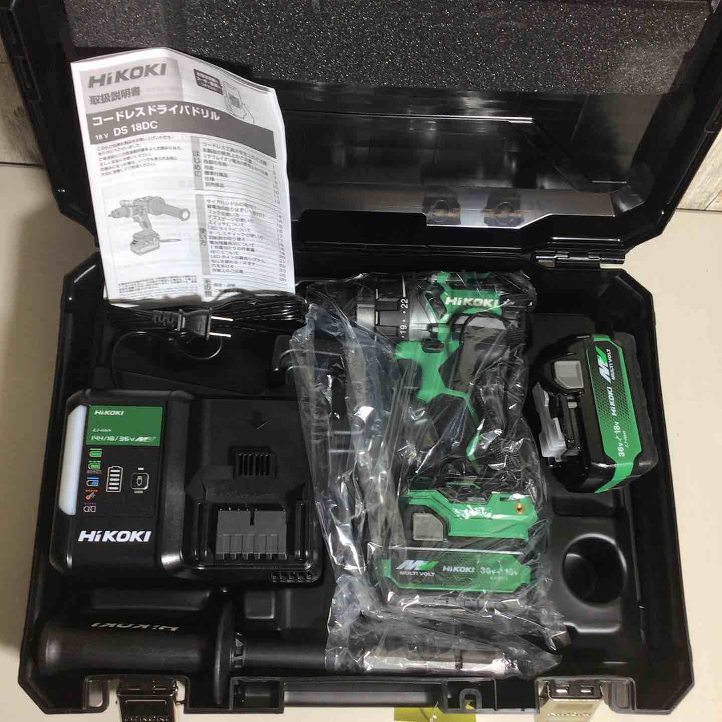 ハイコーキ HIKOKI 日立 コードレス ドリルドライバー DS18DC 2XPZ フルセット ドリドラ 純正 充電式 戸田店