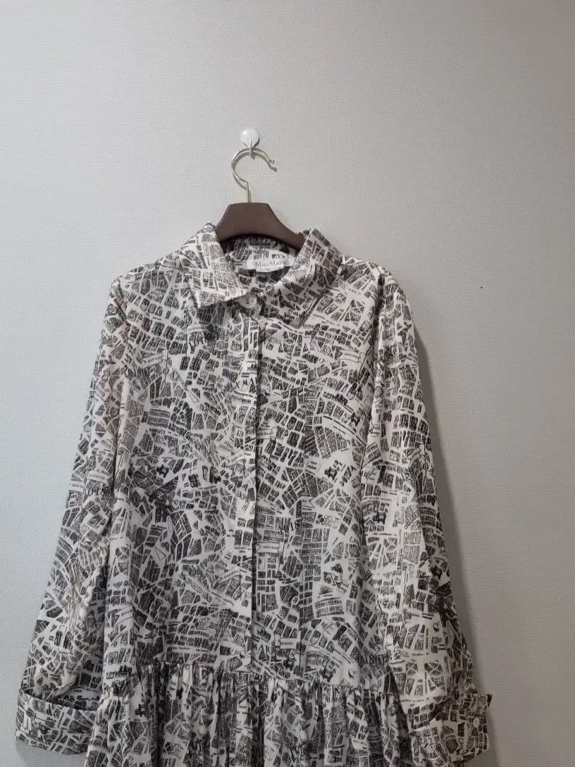 MAX MARA マックスマーラ シルク プリント シャツ ワンピース