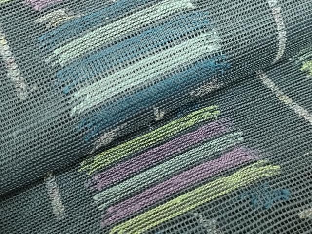 平和屋着物■極上　夏物　1854年創業　帯屋捨松　八寸名古屋帯　糸車　逸品　DZAB0939kh5 平和屋着物□極上 夏物 1854年創業 帯屋捨松 八寸名古屋帯 糸車 逸品