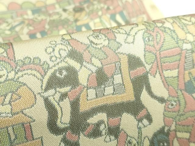 平和屋着物□極上 西陣 川島織物 九寸名古屋帯 くるみ割り人形 狩猟文