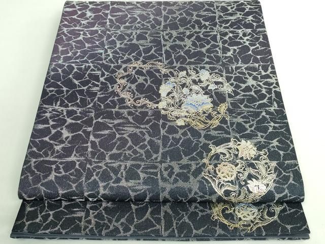 平和屋着物 上 金彩友禅 卓越技能者 名工 和田光正息子 和田全央 京金彩 由光 太鼓柄袋帯 花丸文 金銀彩 kh 5