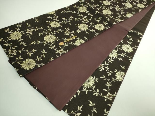 平和屋着物□極上 螺鈿作家 藤本隆士 六通柄袋帯 螺鈿 枝花文