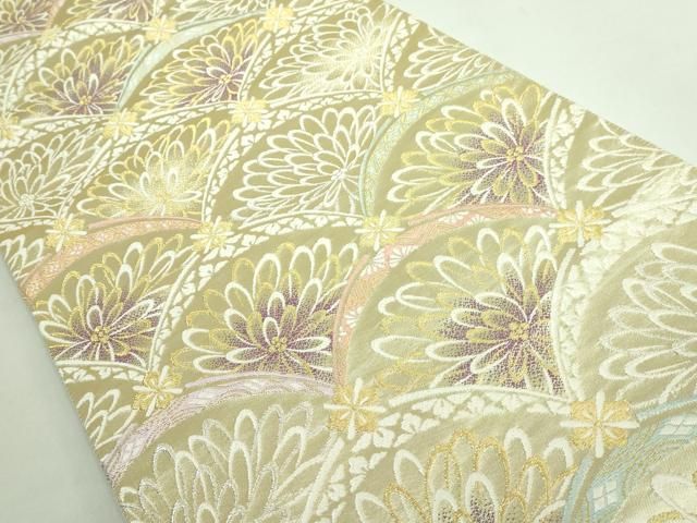 平和屋着物 上 京の名門 じゅらく謹製 帝王紫 六通柄袋帯 唐織 青海波花文 金銀糸 kh 5