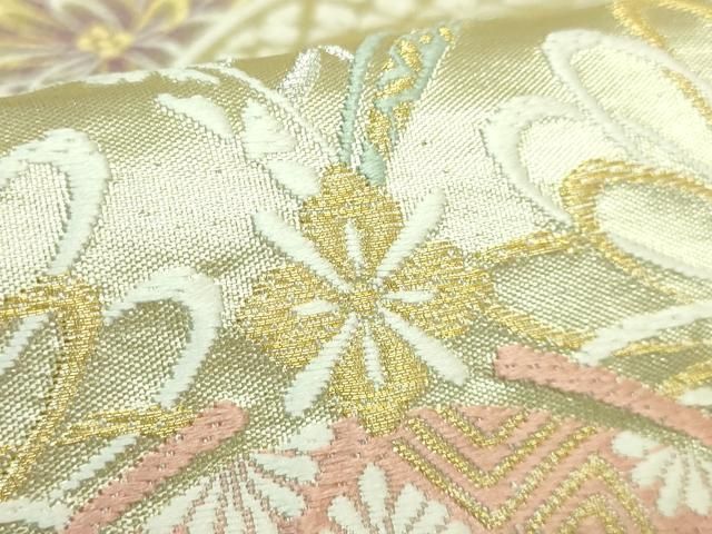 六通柄袋帯 唐織