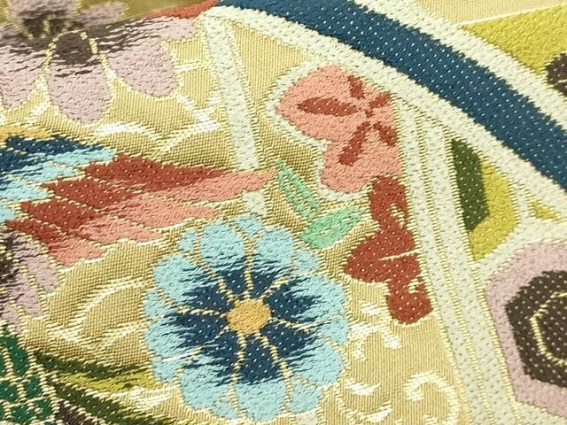 六通柄袋帯 鳳凰花文