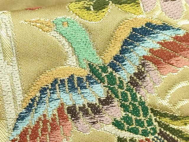  平和屋着物 上 西陣 白綾苑大庭 六通柄袋帯 鳳凰花文 金糸 kh 5 袋帯 帯