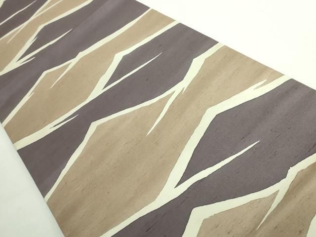 平和屋着物 上 石川県指定無形文化財 牛首紬 白山工房 手織り 九寸開き名古屋帯 遠山文 証紙付き kh 5