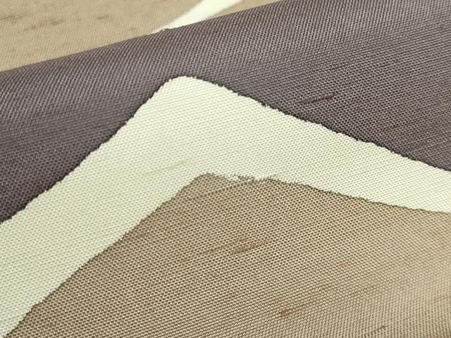  平和屋着物 上 石川県指定無形文化財 牛首紬 白山工房 手織り 九寸開き名古屋帯 遠山文 証紙付き kh 5 名古屋帯 帯