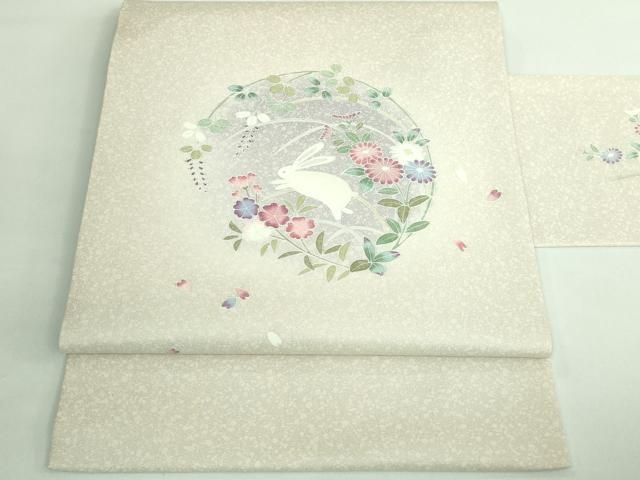 平和屋着物 上 九寸名古屋帯 花兎 kh 5