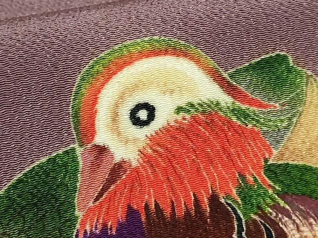 平和屋着物□極上 本加賀友禅作家 北村比呂志 九寸名古屋帯 鴛鴦