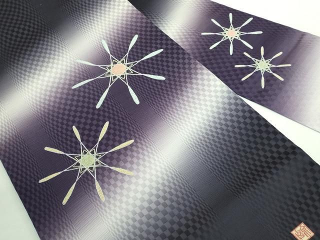 平和屋着物 上 中国三大刺繍 相良刺繍 総刺繍 京洛彩繍 中村京山 九寸名古屋帯 雪華 金糸 kh 5