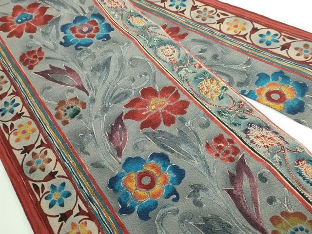 更紗花文 ろうけつ染め