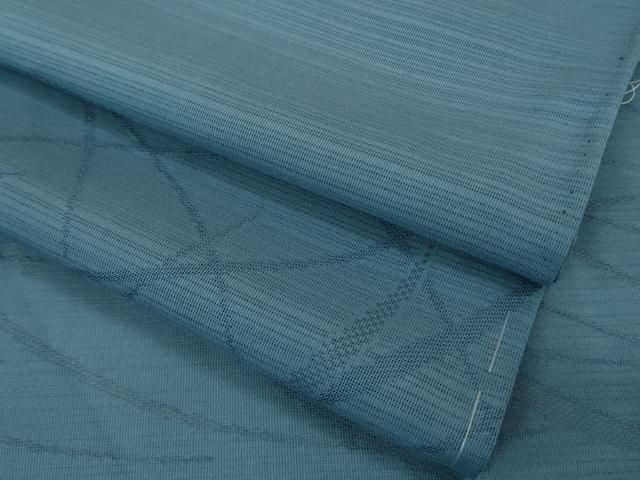 平和屋着物 上 夏物 色無地 紋紗 変わり絽 草葉地紋 露草色 kh 5