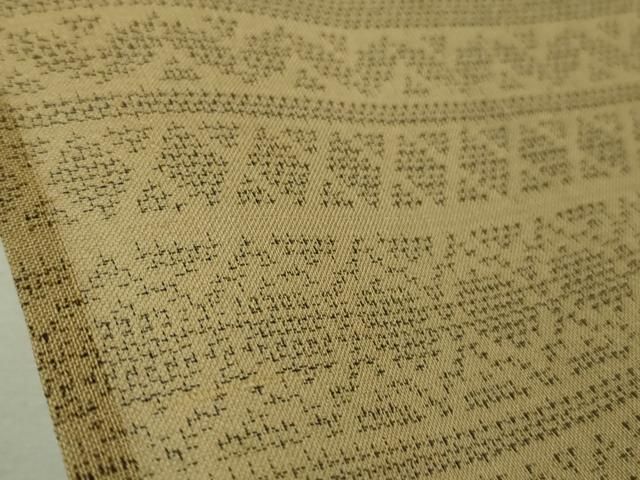 平和屋着物□極上 夏物 本塩沢 夏塩沢 エ霞花文 香染色地 逸品 DZAB1026kh5