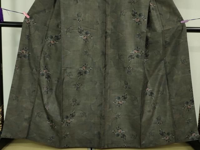  平和屋着物 上 都喜ヱ門 本場大島紬 7マルキ 泥染 花めぐり日 藤絹織物謹製 証紙付き kh 5 紬 着物